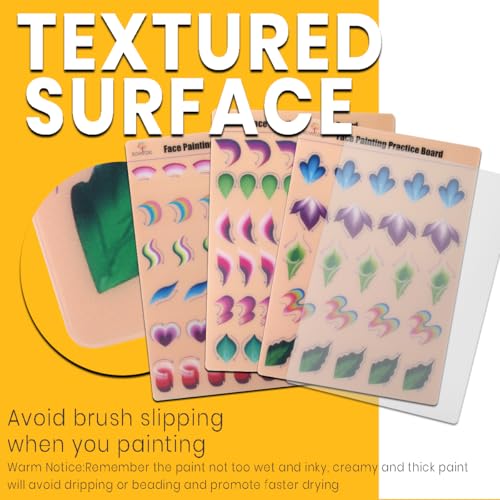 Bowitzki Face Painting Practice Board #2 - 4 Reusable A4 Colorful Templates