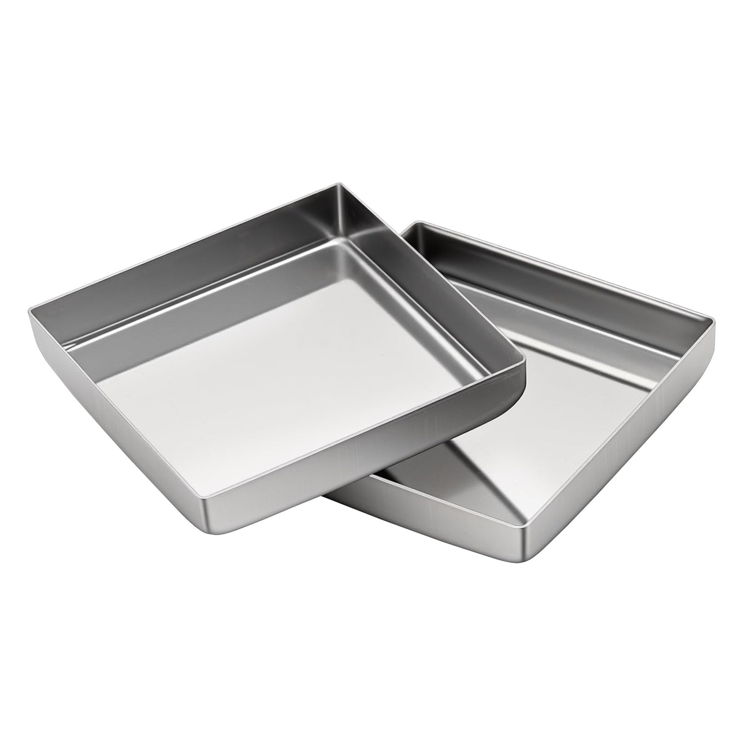 MUKLEI 200 PCS Empty Eyeshadow Pans, 1 Inch Square Metal Pans for Eyeshadow, Small Magnetic Makeup Pans for DIY Makeup Organizer Palette, Silver