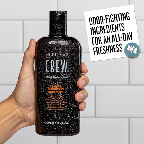 American Crew Men's Deodorizing Body Wash, 24-Hour Protection, 15.2 fl oz