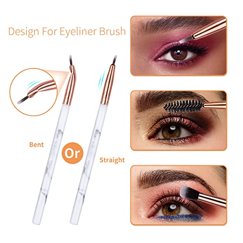 DUAIU 16-Piece Eyeshadow Brush Set with Pink Cosmetic Bag