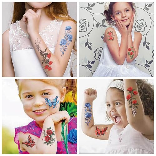 96PCS Flower Temporary Tattoos - Waterproof Stickers for Body Art