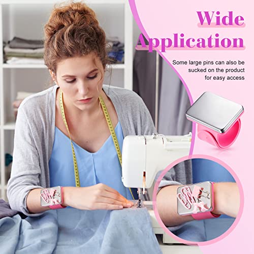 Nuenen Pink Magnetic Hair Braiding Wristband Set with Combs & Clips