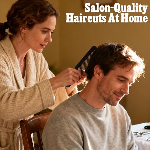 SALONSILK 13-Piece Professional Barber Comb and Neck Duster Set