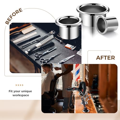 MorningRo 3 Pcs Hair Dryer Holder Insert Silver 3"+2"+1.5"
