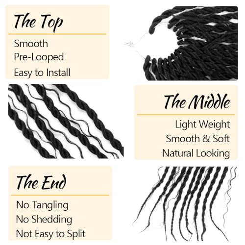 Niseyo Boho Senegalese Twist Crochet Hair - 20 Inch Pre-Looped Braids