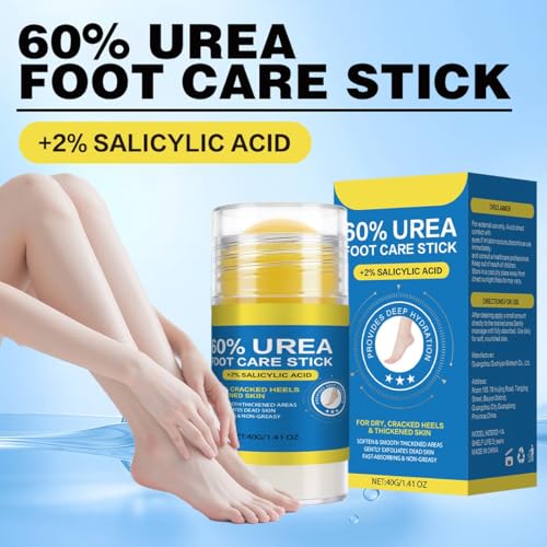 Urea Foot Care Stick 60% with Salicylic Acid for Dry Cracked Feet & Skin