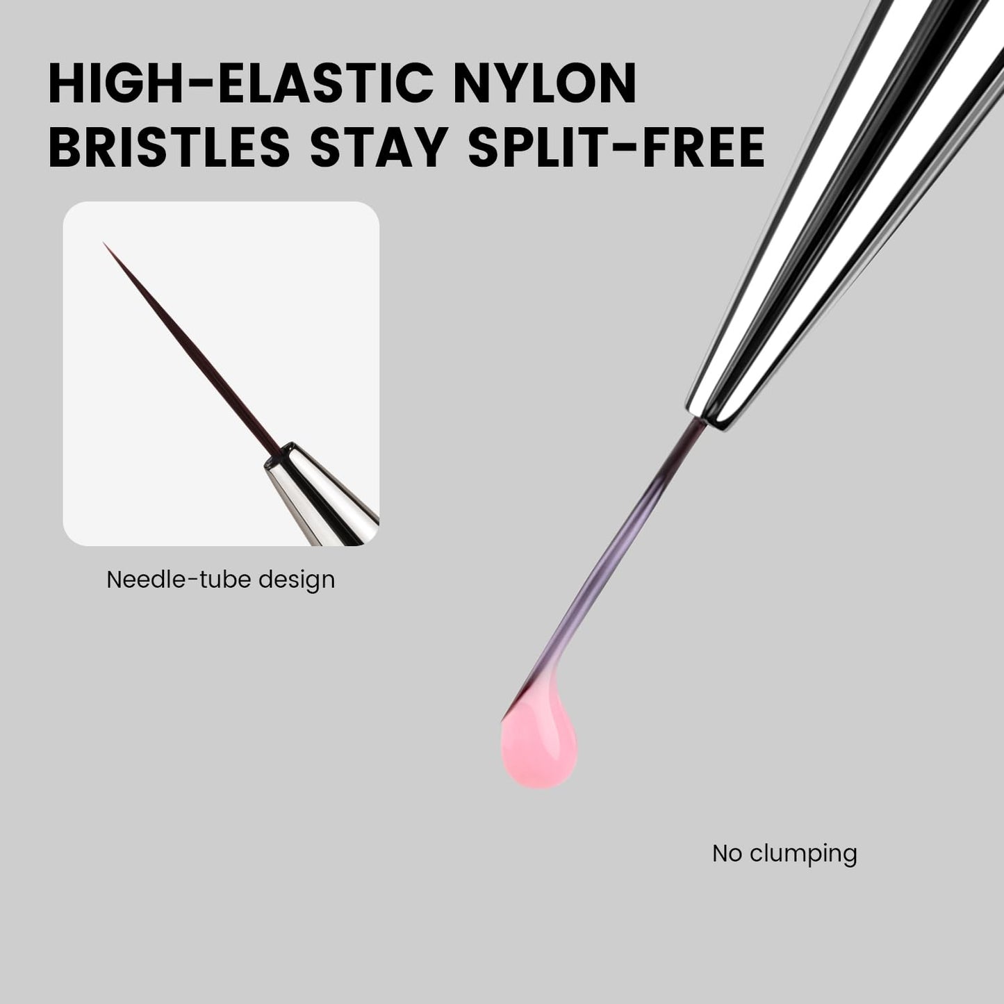 EliteAlly Nail Art Brushes - 12mm Slim Liner Brush for Professional Nail Art Design | Perfect for Manicure Painting
