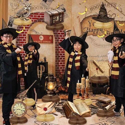 11 Pcs Magical Wizard Honeycomb Centerpieces for Parties