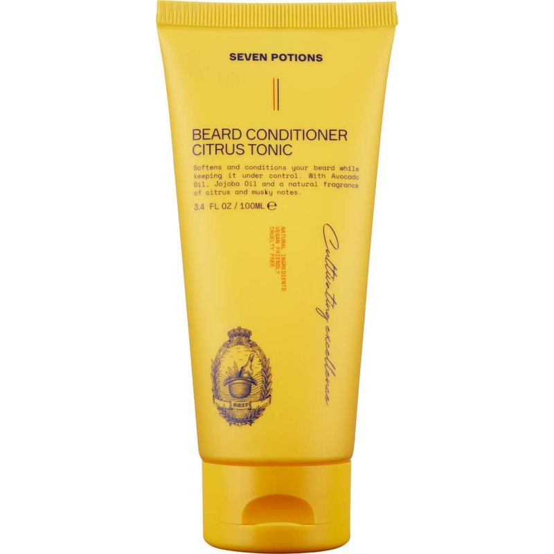 SEVEN POTIONS Beard Conditioner for Men – Prevents Beard Itch and Dandruff – Natural, Vegan, Cruelty Free (Citrus Tonic, 3.4 FL OZ)