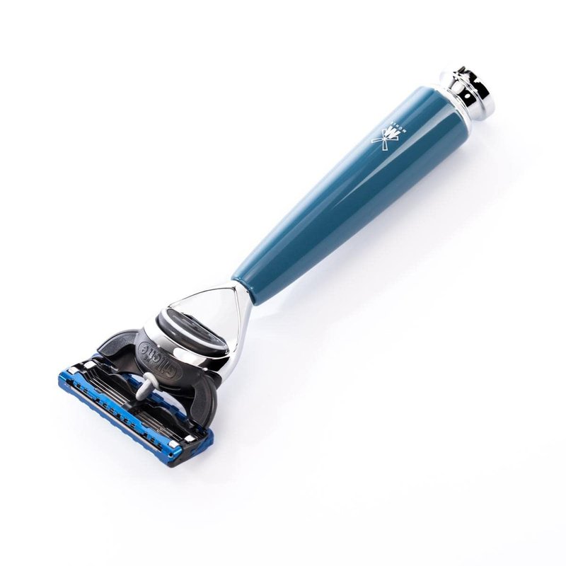 MÜHLE RYTMO 4-piece Pure Badger 5-Blade Razor Modern Luxury Wet Shaving Set - Perfect for Every Day Use, Barbershop Quality Close Smooth Shave