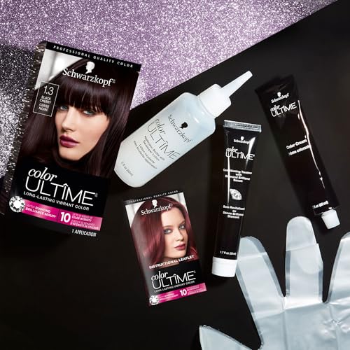 Schwarzkopf Color Ultime 1.3 Black Cherry Hair Dye - Permanent, Fade-Resistant Color with Shine