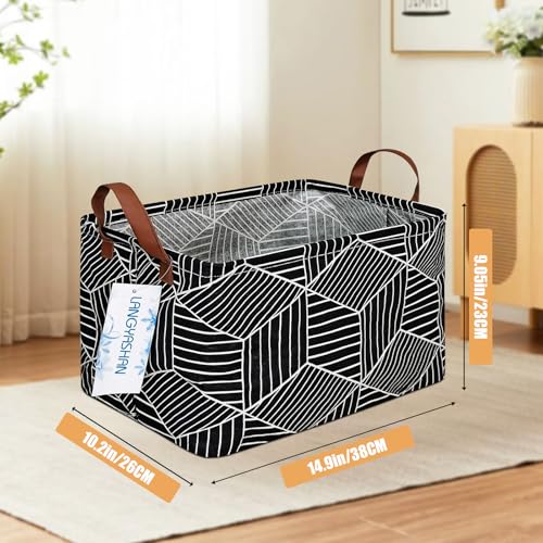 Rectangular Collapsible Storage Basket - Black Diamond Organizer