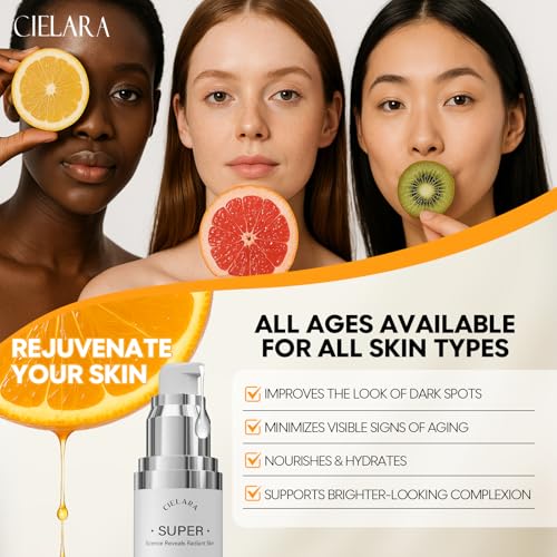 CIELARA 20% Vitamin C Serum for Face with Hyaluronic Acid & Collagen