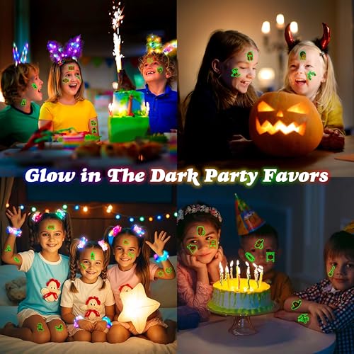 96 PCS Glow in The Dark Cowboy Temporary Tattoos for Kids
