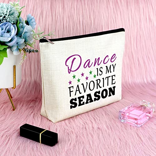 White-Dance Lovers Gift Makeup Bag by Sfodiary – Dance Lover & Teacher Appreciation Zip Cosmetic Bag