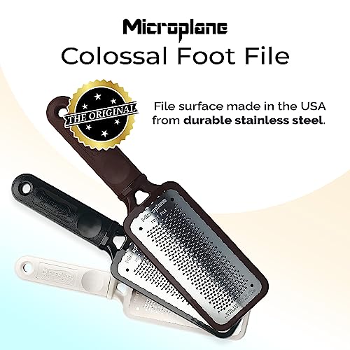 Microplane Colossal Foot File - Stainless Steel Callus Remover for Smooth Feet