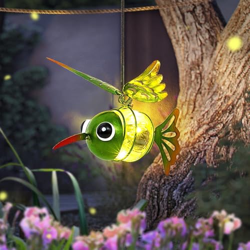 Solar Hummingbird Hanging Lights - Waterproof Outdoor Decor