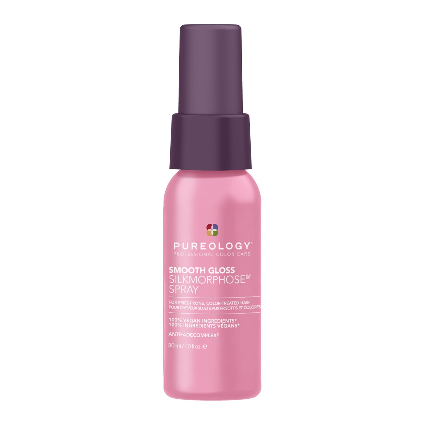 Pureology Smooth Gloss Silkmorphose Spray - Heat-Activated Leave In Treatment Spray, Frizz Control & Humidity Protection, Adds Hair Shine, For Frizz-Prone, Color-Treated Hair, Vegan, 1 Fl Oz