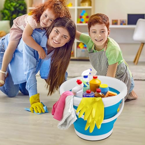 10L Collapsible Mop Bucket with Handle - Portable Cleaning Supplies