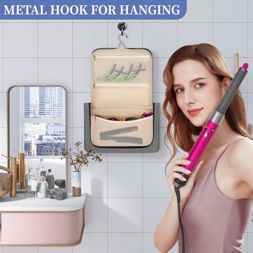 WELIDAY Travel Organizer Bag for Dyson Airwrap Styler with Hanging Hook