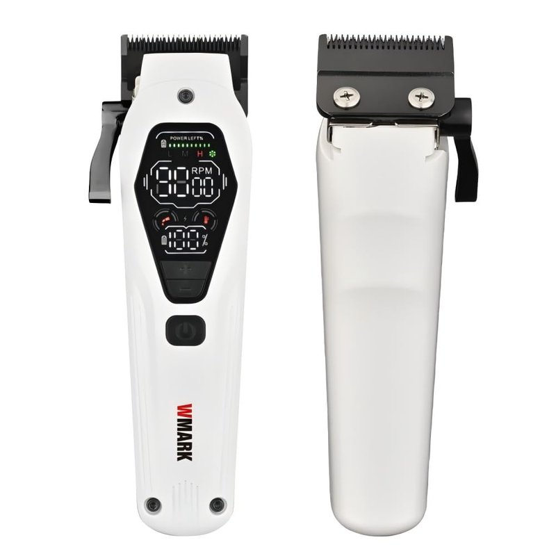 WMARK Professional 3-in-1 Zinc Alloy Barber Kit - 3 Speed Setting with Digital Display (Speed/RPM/Power) & Smart Reminders (Oiling/Overheat), Hair Clipper/Trimmer/Shaver for Barber & Men, NG-7602KIT