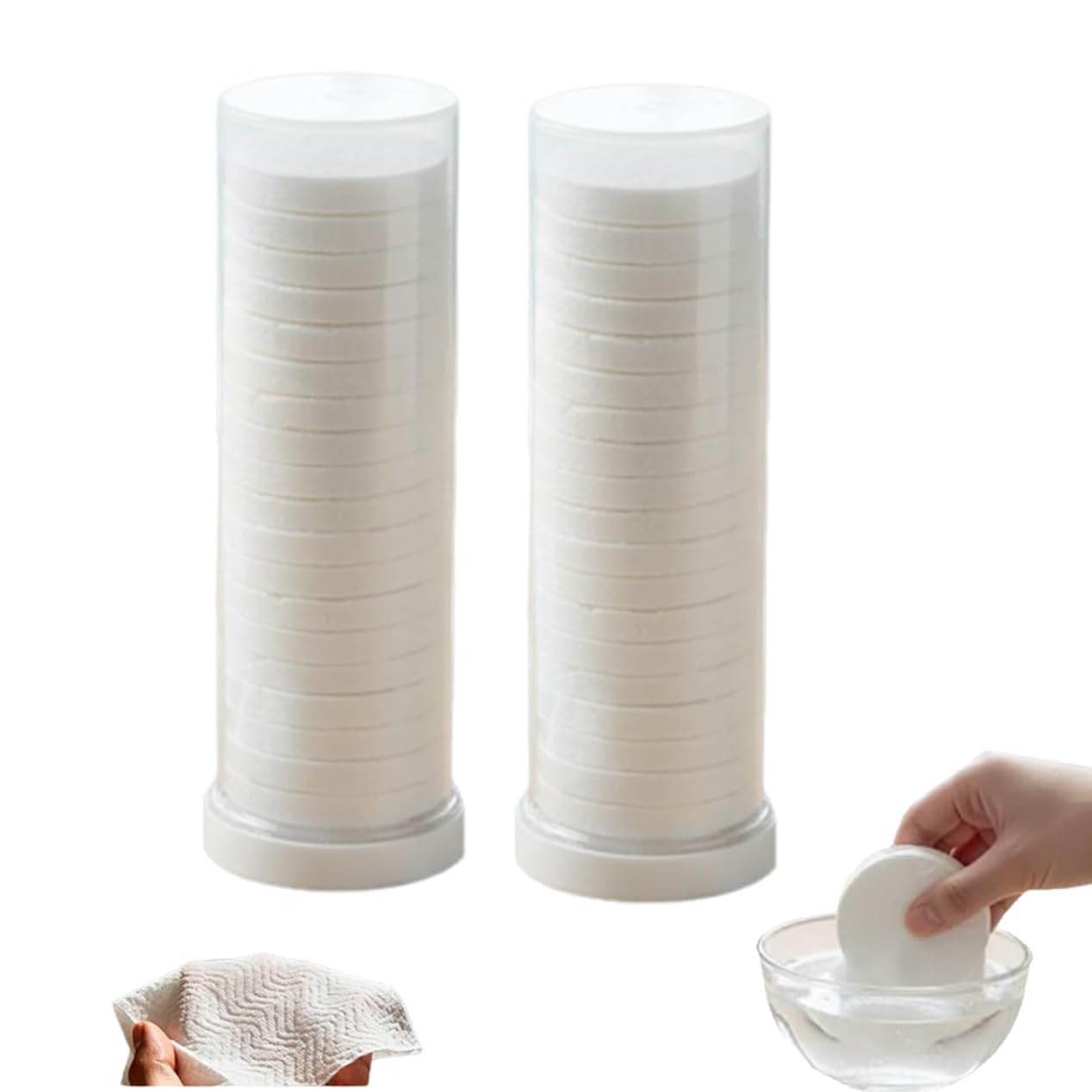 Fast Hot Towel Dispenser - 5s Heating, 500ml Tank, Auto-Dry | Includes 40 Compressed Towels for Spa & Home
