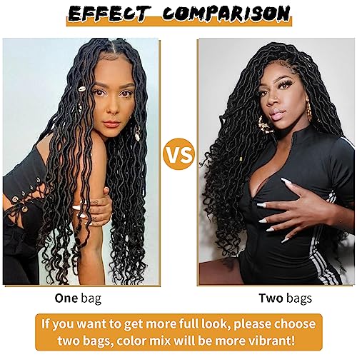 Cohariss Goddess Locs Crochet Hair 18 Inch (Pack of 6) 1B
