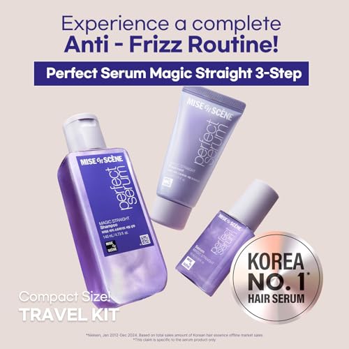 Mise En Scene Perfect Serum Hair Care Travel Kit - TSA Approved 3-Piece Set