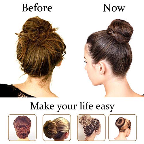 Kitjans 2PCS Medium Hair Bun Maker for Short Thin Hair - 3 Inch