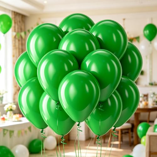 100 Pack 12-Inch Green Balloons for Parties & Celebrations