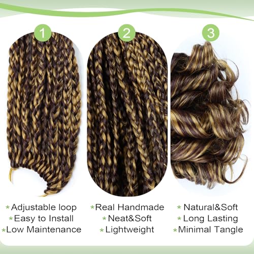 French Curl Braiding Hair Crochet Braids for Black Women - 12 Inch P27/33