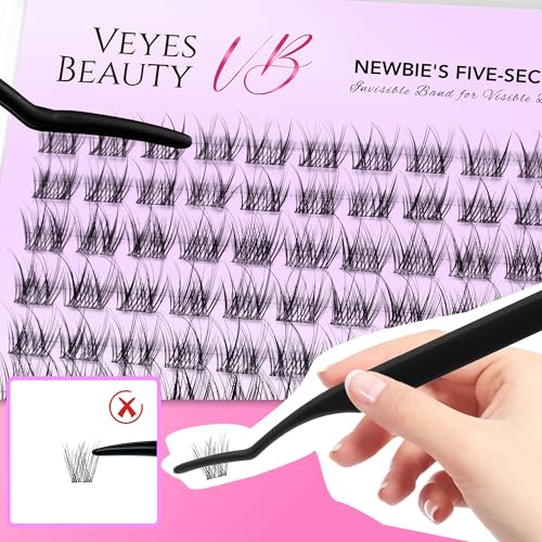 VEYESBEAUTY LuxeBold 12mm Lash Clusters - Quick & Easy Extensions