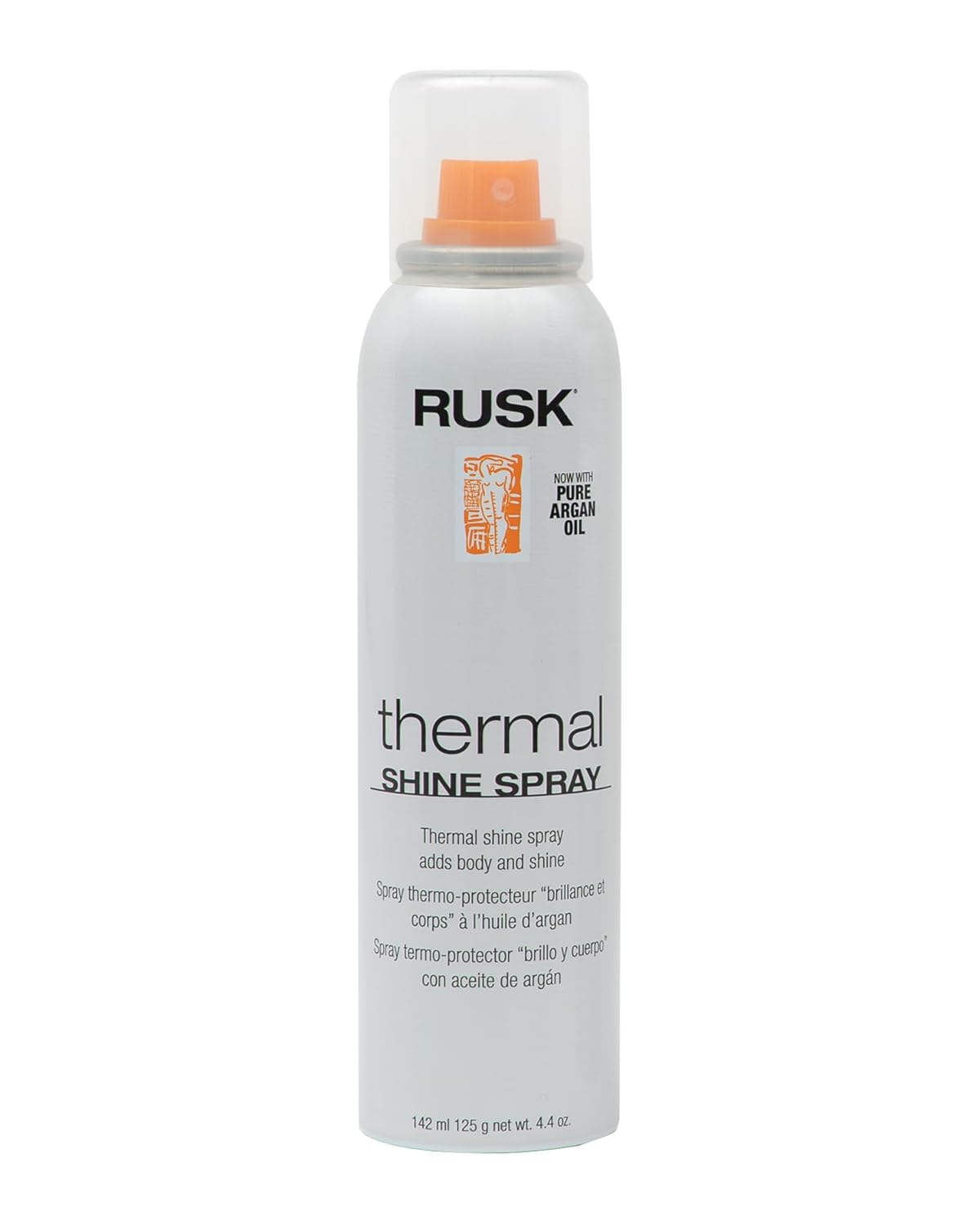 RUSK Thermal Shine Spray - Pure Argan Oil for Frizz Control & Shine | 4.4 oz Sleek Finish