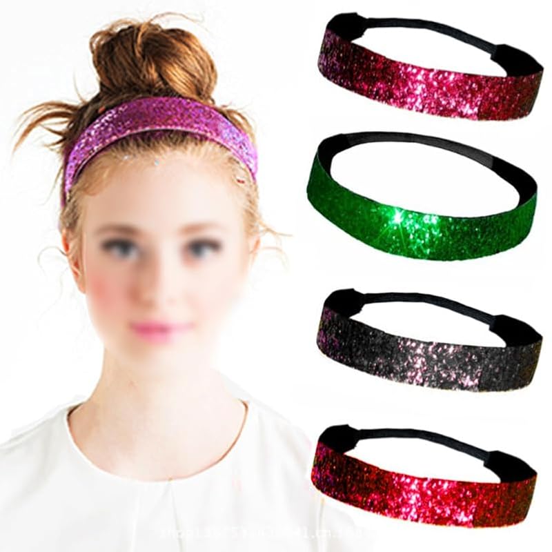 7pcs Sparkly Elastic Hair Bands for Women – Vibrant Headwear