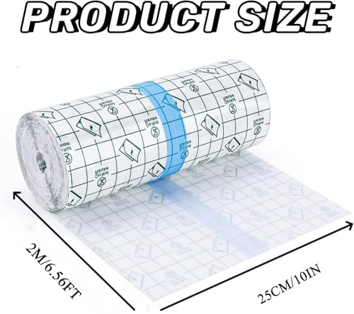 ANAMPION Waterproof Tattoo Aftercare Bandage, 10" x 2 Yard Healing Film