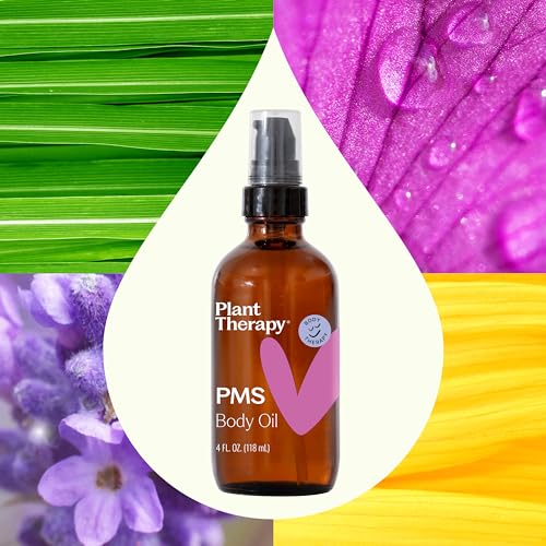 Plant Therapy PMS Relief Body Oil - 4 oz Natural Essential Oil Blend