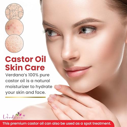 Verdana Organic Castor Oil – Cold Pressed & Hexane Free, 16 fl oz