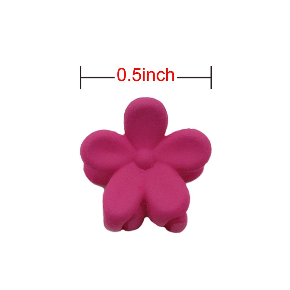 Elesa Miracle | 60pcs Baby Girl Mini Hair Claw Clips - Colorful Flower Design Hair Accessories