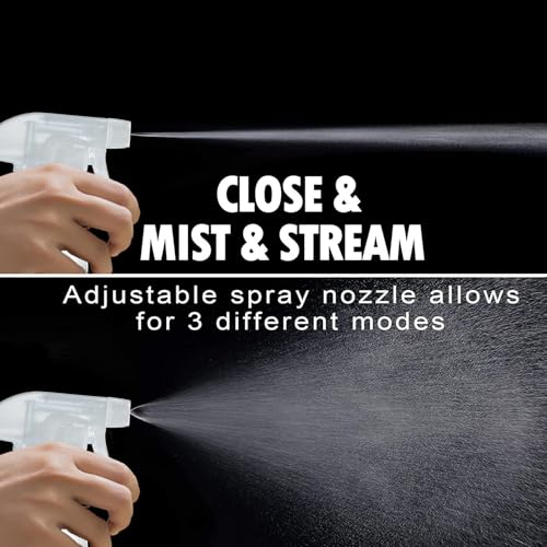 16 oz Glass Spray Bottles with Silicone Sleeve - 2 Pack for Hair, Cleaning & Plants
