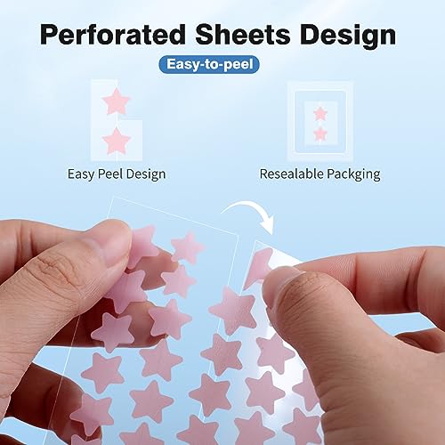 QUSTERE Pimple Patches for Face - 800 Count Hydrocolloid Acne Stickers in 10 Colors