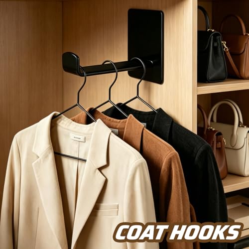 Heavy-Duty Adhesive Hooks - 4 Pack Waterproof Stainless Steel