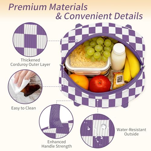 Coobiiya Insulated Lunch Bag - Large Capacity Tote for Work & Travel