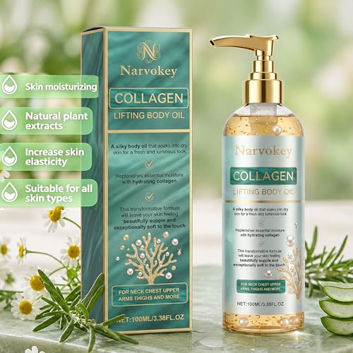 Narvokey Collagen Lifting Body Oil - Firming & Hydrating Skin Treatment