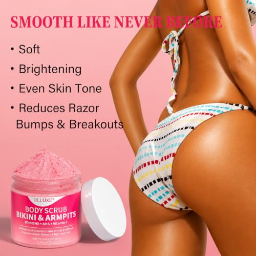 Bikini Area Exfoliator Scrub with 10% AHA/BHA & Vitamin C - 7.76 oz