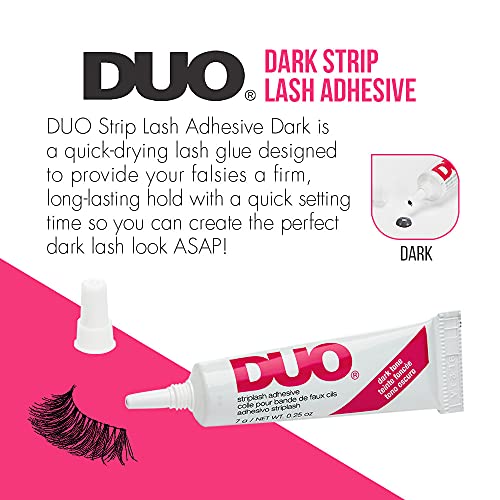 DUO Dark Tone Lash Adhesive - Waterproof Black Strip Lash Glue 0.25 oz 2 Pack
