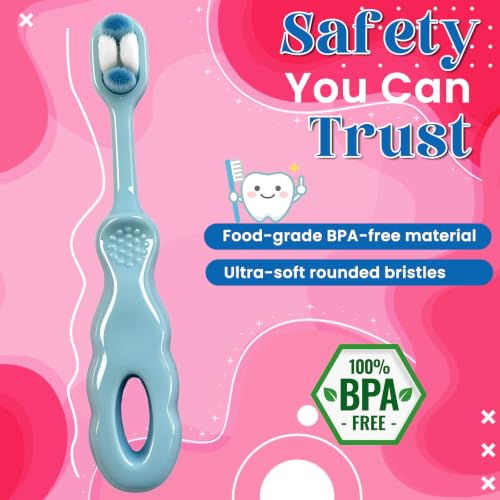 EasyHonor Ultra-Soft Baby Toothbrush 4-Pack for Toddlers 1-3