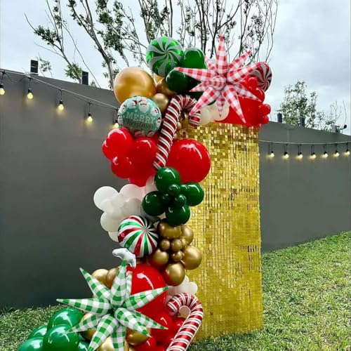32-Inch Green & White Gingham Star Burst Balloons - Multi-Occasion Party Decor