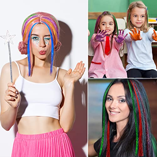 ONROCL Hair Tinsel Kit - 18 Colors, 3600 Strands with Tools & Beads