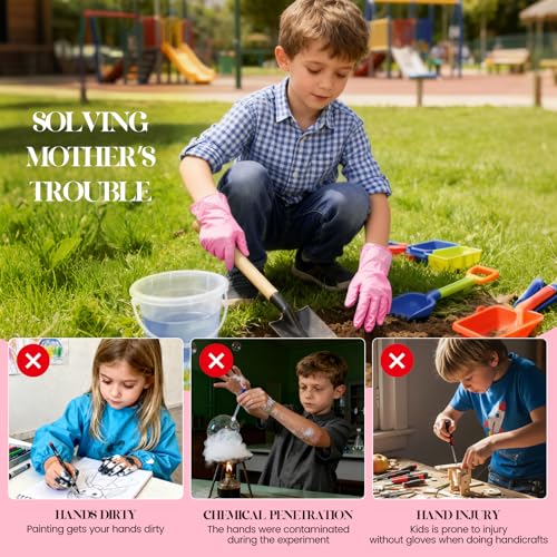 Kids Pink Nitrile Disposable Gloves - 5-Mil, 100Ct, Latex-Free