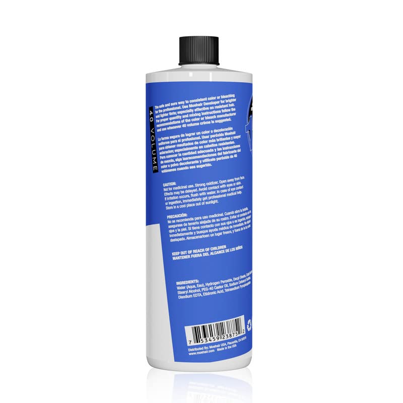 Hydrogen Peroxide Hair Developer 12% | 40 Volume Lifting Action | Paraben-Free | 32 Fl. Oz